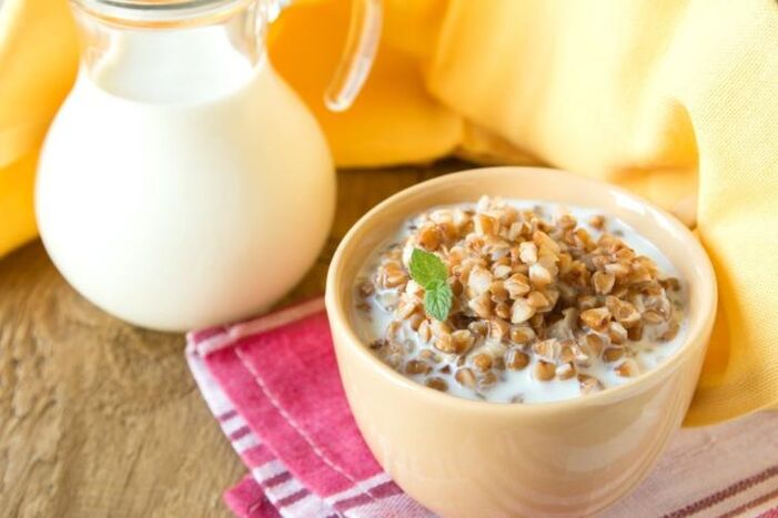 With kefir and mint